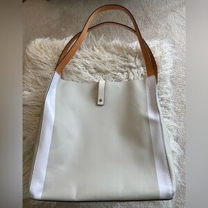Rag & Bone White and Tan Leather Tote Bag 🔥DEAL